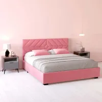 Кровать My-Style my-Ruby 200 x 200 см / Фанера / Розовый photo 5
