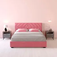 Кровать My-Style my-Ruby 200 x 200 см / Фанера / Розовый photo 7