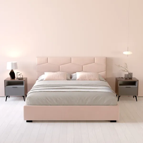 Кровать My-Style my-Leya 200 x 200 см / Фанера / Светло-розовый photo 6