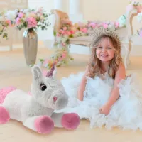 Jucărie moale ChiToys Animals Unicorn 16611 0+ / White photo 5