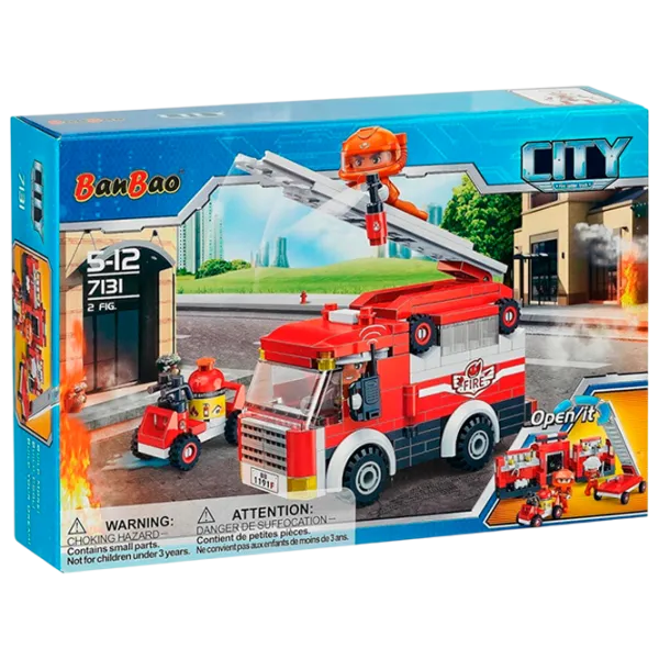 Конструктор BanBao Пожарная бригада Классический/ Красный photo 1