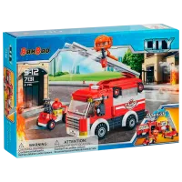 Конструктор BanBao Пожарная бригада Классический/ Красный