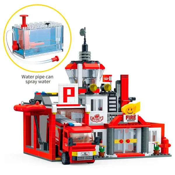 Constructor BanBao Echipă de pompieri Clasic/ Red photo 5
