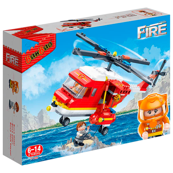 Constructor BanBao Elicopter de pompieri Transport/ Red photo 1