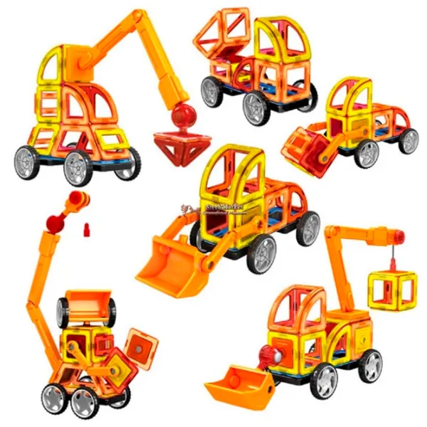 Constructor Play Smart Transport pentru construcții Creativ/ Orange photo 4