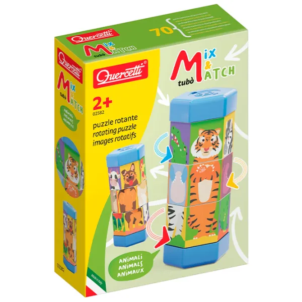 Развивающий набор Quercetti Animals Tubò Mix & Match 02582 2+ / Разноцветный photo 3