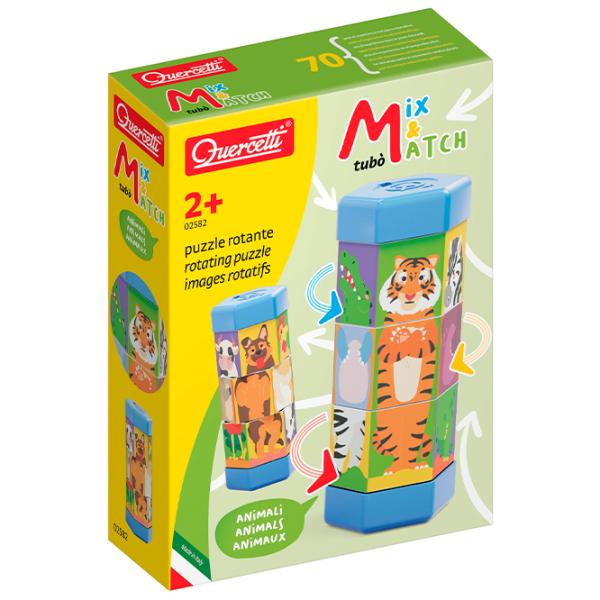 Развивающий набор Quercetti Animals Tubò Mix & Match 02582 2+ / Разноцветный photo 3