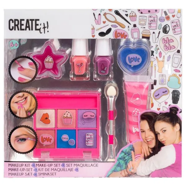 Joc de rol Create It! Make-up Set Roze Lila 3+ / set de frumusete  photo 1