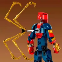 Constructor LEGO Iron Spider-Man Personaj de film/ Blue photo 6