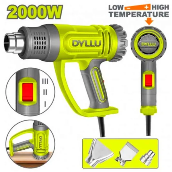 Suflantă de aer cald DYLLU DTHG1520 2000 W / Green photo 1
