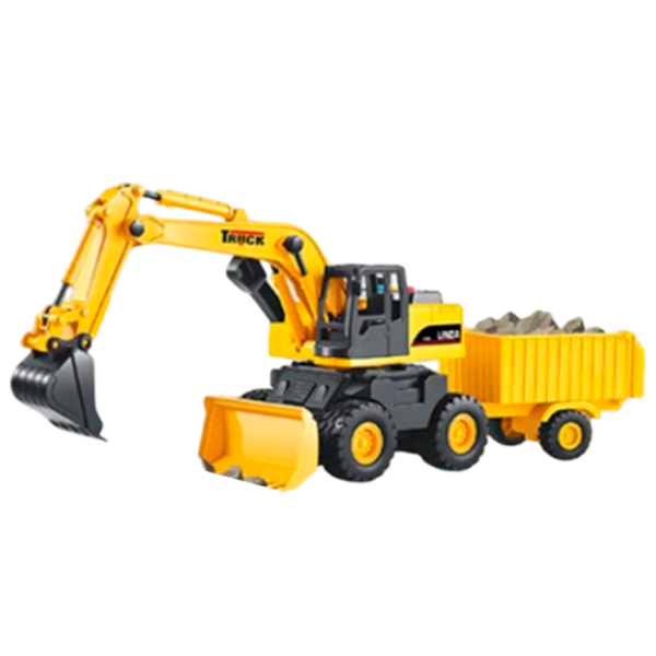 Excavator Linda 52890   / / White Yellow photo 1