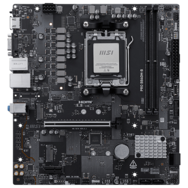 Placă de bază MSI PRO B840M-B mATX / AMD B840M-B photo 1