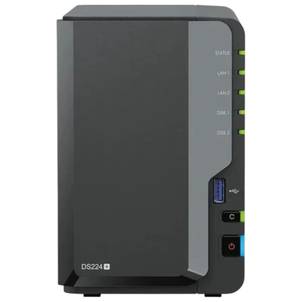 Сетевое хранилище Synology DS225+ Черный photo 4