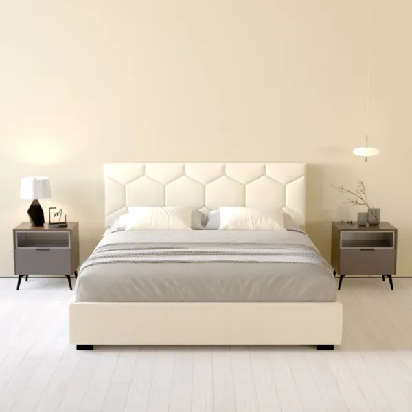 Кровать My-Style my-Dora 200 x 200 см / Фанера / Светло-Бежевый photo 6