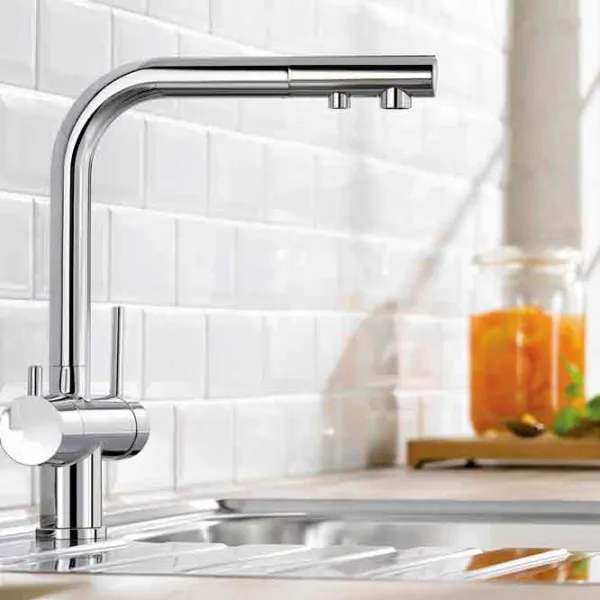 Baterie pentru bucătărie Blanco Fontas II Mono comandă / Pivotantă / Alamă / Inox photo 4