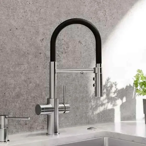 Baterie pentru bucătărie Blanco Catris-S Flex Mono comandă / flexibil / Alamă / Inox photo 3