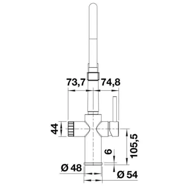 Baterie pentru bucătărie Blanco Catris-S Flex Mono comandă / flexibil / Alamă / Inox photo 4