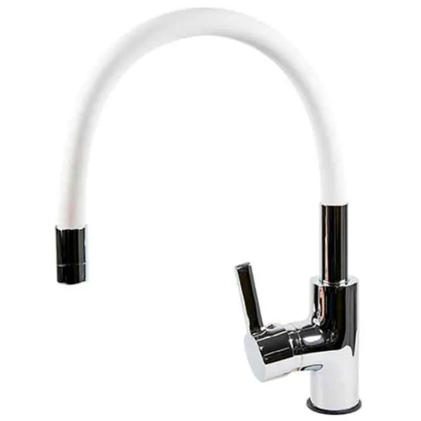 Baterie pentru bucătărie Hydro-S 0400449 Mono comandă / Pivotantă / Alamă / White photo 1