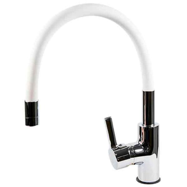 Baterie pentru bucătărie Hydro-S 0400449 Mono comandă / Pivotantă / Alamă / White photo 1