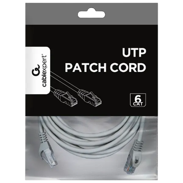 Кабель данных Cablexpert RJ-45 + RJ-45 5 м / Серый photo 4