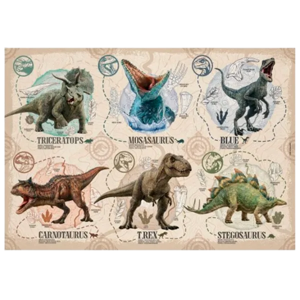 Puzzle Clementoni Jurassic World 6+/ Numărul de piese: 104 photo 1