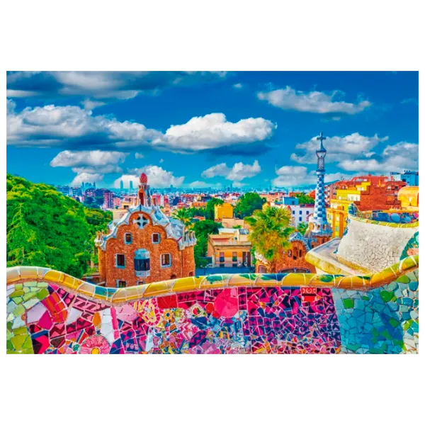 Puzzle Trefl Park Güell, Barcelona 9+/ Количество деталей: 1000 photo 1