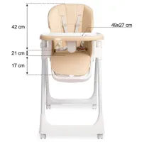 Scaun de masă Caretero Megalo (CT.222329) / 6 luni / Beige photo 8