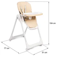 Scaun de masă Caretero Megalo (CT.222329) / 6 luni / Beige photo 9