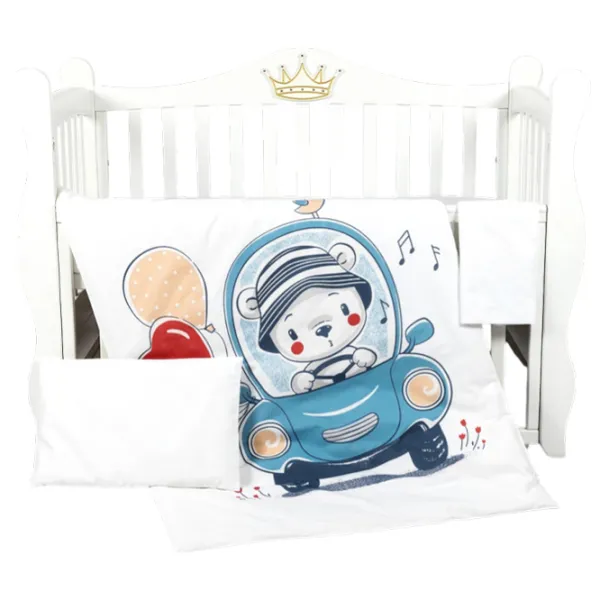 Детское постельное бельё PernaMea Premium Cars (PM.100469/7) Хлопок/ Белый Разноцветный photo 1