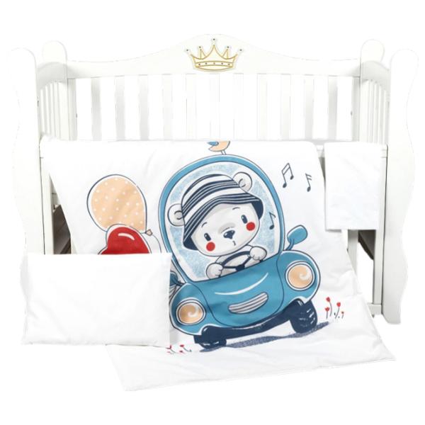 Детское постельное бельё PernaMea Premium Cars (PM.100469/7) Хлопок/ Белый Разноцветный photo 1