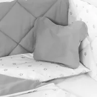 Lenjerie de pat pentru copii PernaMea Crown (PM.102145/2) Bumbac/ Gray White photo 3