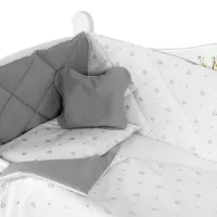 Lenjerie de pat pentru copii PernaMea Crown (PM.102145/2) Bumbac/ Gray White photo 4