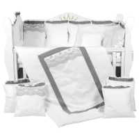 Детское постельное бельё PernaMea Royal (PM.101611/1) Хлопок/ Серый White