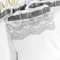 Lenjerie de pat pentru copii PernaMea Royal (PM.101611/1) Bumbac/ Gray White photo 5