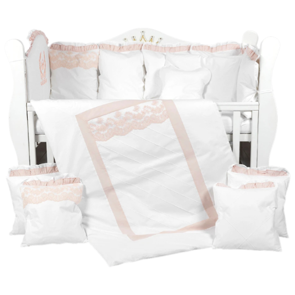 Детское постельное бельё PernaMea Royal (PM.101611/2) Хлопок/ Розовый White photo 1 Детское постельное бельё PernaMea Royal (PM.101611/2) Хлопок/ Розовый White photo 1