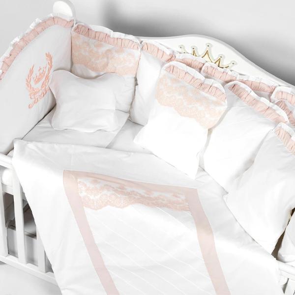 Детское постельное бельё PernaMea Royal (PM.101611/2) Хлопок/ Розовый White photo 2 Детское постельное бельё PernaMea Royal (PM.101611/2) Хлопок/ Розовый White photo 2