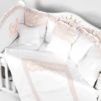 Детское постельное бельё PernaMea Royal (PM.101611/2) Хлопок/ Розовый White photo 2