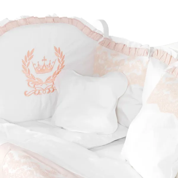 Детское постельное бельё PernaMea Royal (PM.101611/2) Хлопок/ Розовый White photo 3 Детское постельное бельё PernaMea Royal (PM.101611/2) Хлопок/ Розовый White photo 3