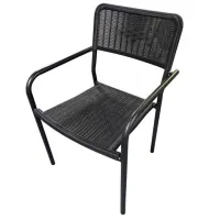 Scaun de grădină Hydro-S Rattan Plastic / Plastic / Black Black