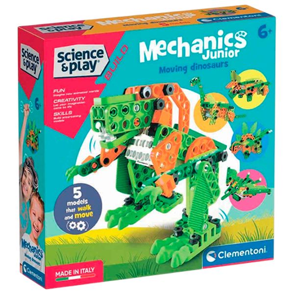 Constructor Clementoni Moving Dinosaurs Figuri/ Multicolor photo 1