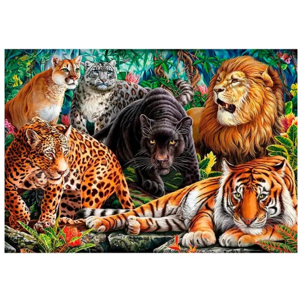 Puzzle Clementoni Wild cats 14+/ Numărul de piese: 500 photo 1