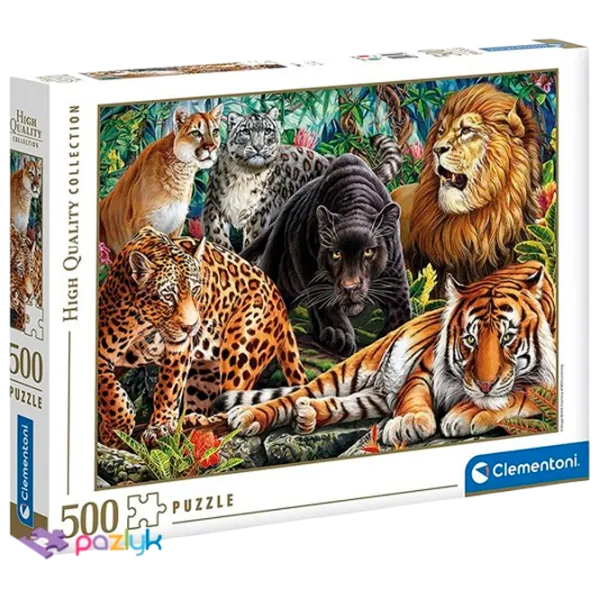 Puzzle Clementoni Wild cats 14+/ Numărul de piese: 500 photo 2
