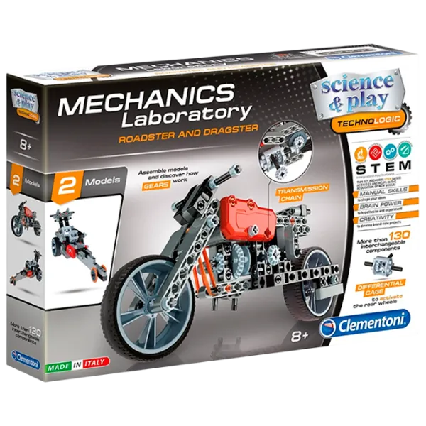 Конструктор Clementoni Roadster and Dragster Транспорт/ Серый photo 1