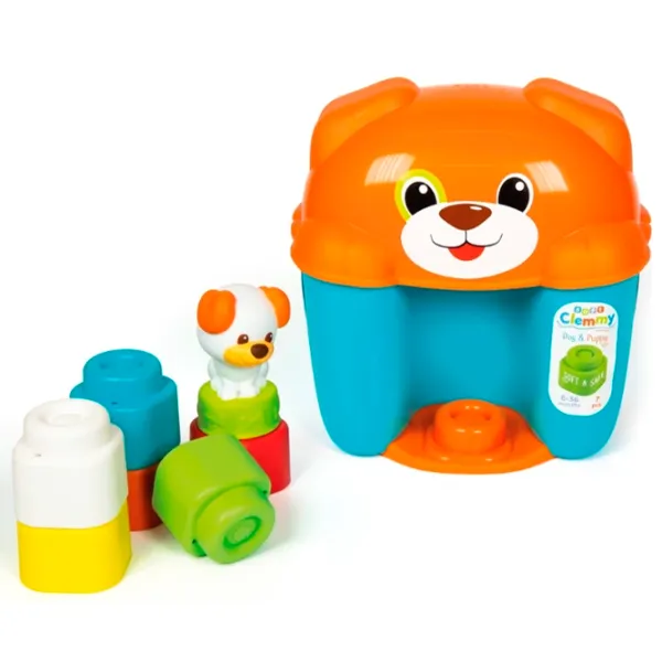 Конструктор Clementoni Toy Dog & Puppy Basket Классический/ Синий photo 4