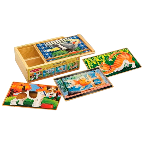 Puzzle Melissa & Doug Domestic animals 3+/ Numărul de piese: 48 photo 1