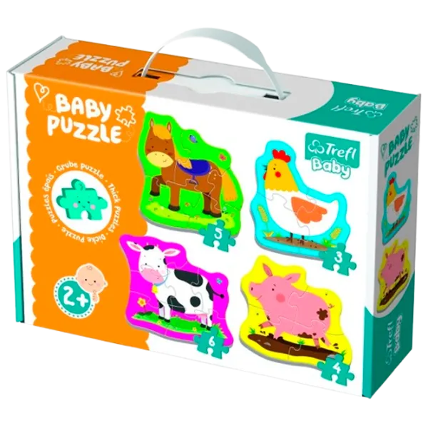 Puzzle Trefl Farm Animals 2+/ Numărul de piese: 18 photo 2