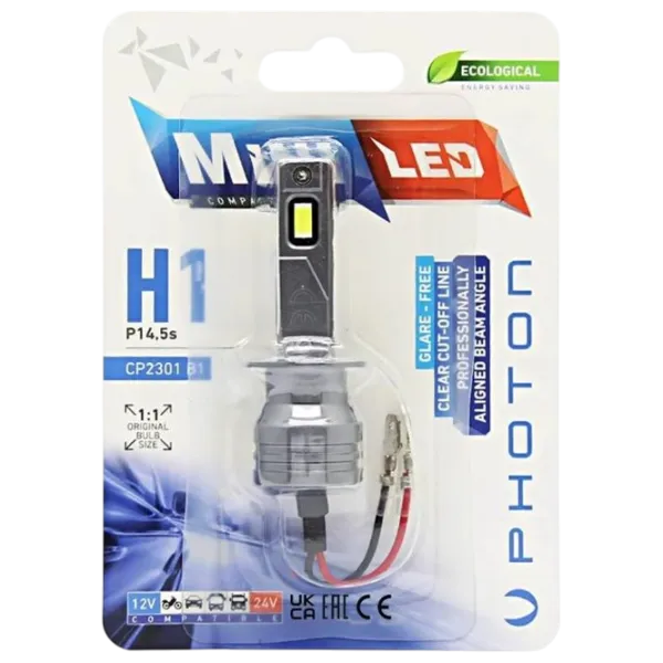Автомобильная лампа Photon CP2301 B1 MINI светодиодная / H1 / P14.5s / 21 Вт /  photo 1 Автомобильная лампа Photon CP2301 B1 MINI светодиодная / H1 / P14.5s / 21 Вт /  photo 1