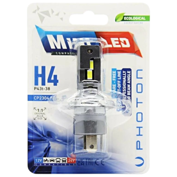 Автомобильная лампа Photon CP2304 B1 MINI светодиодная / H4 / P43t-38 / 24 Вт /  photo 1 Автомобильная лампа Photon CP2304 B1 MINI светодиодная / H4 / P43t-38 / 24 Вт /  photo 1