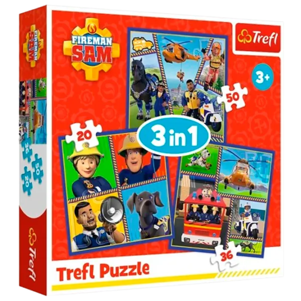 Puzzle Trefl Fireman Sam' day 4+/ Numărul de piese: 106 photo 1