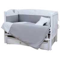 Lenjerie de pat pentru copii PernaMea Comfort (PM.100042/1) Bumbac/ Gray White